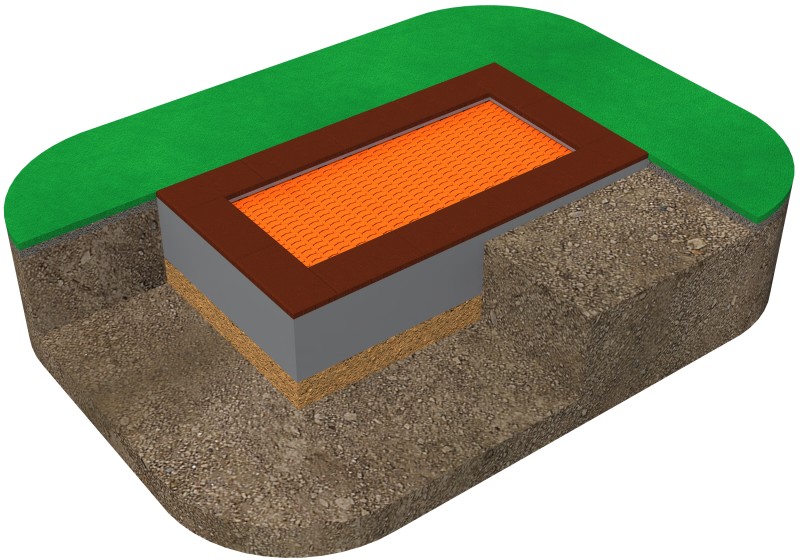 Plac zabaw Trampolina prostokątna Orta 125 x 225 PLAY-PARK